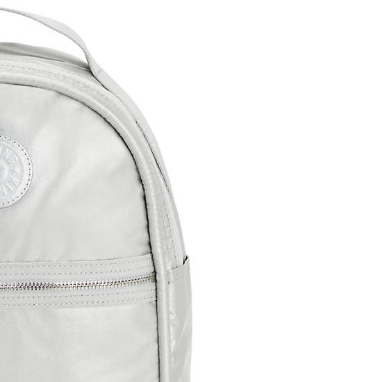 Sacs À Dos Kipling Kae Classiche Metallic Argent | FR 1628IL